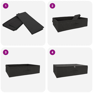 Κουτί αποθήκευσης 24 pcs Ανθρακί 70 x 40 x 18 εκ. Ύφασμα - Pakobazaar