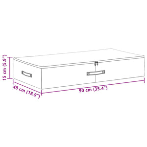Κουτί αποθήκευσης 2 pcs Ανθρακί 90 x 48 x 15 εκ. Ύφασμα - Pakobazaar