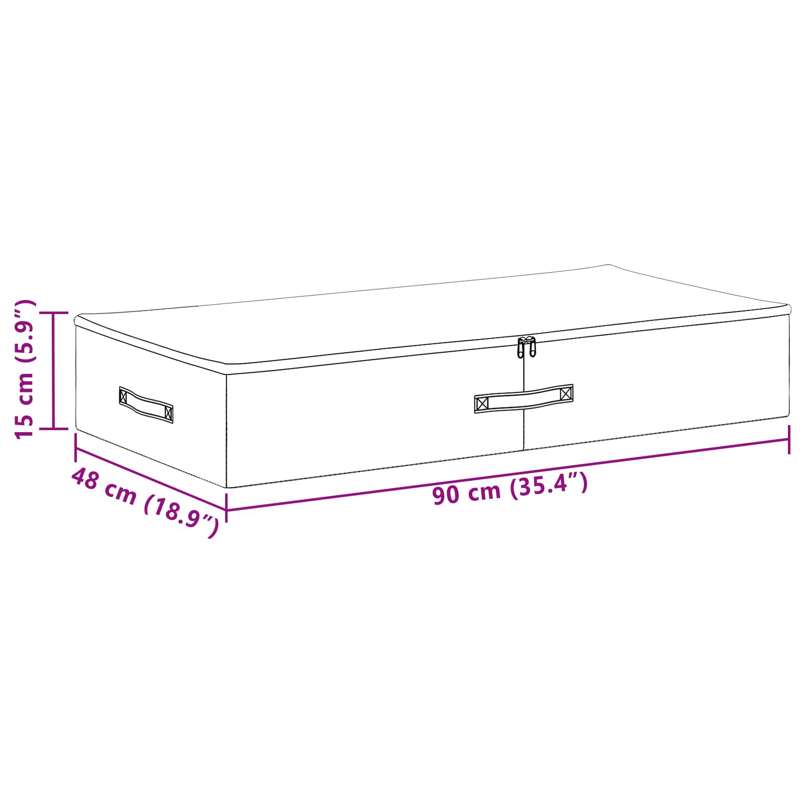 Κουτί αποθήκευσης 6 pcs Ανθρακί 90 x 48 x 15 εκ. Ύφασμα - Pakobazaar