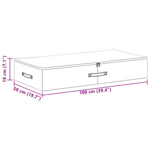 Κουτί αποθήκευσης Ανθρακί 100 x 50 x 18 εκ. Ύφασμα - Pakobazaar