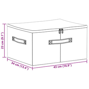 Κουτί αποθήκευσης Κρεμ 43 x 34 x 23 εκ. Ύφασμα - Pakobazaar