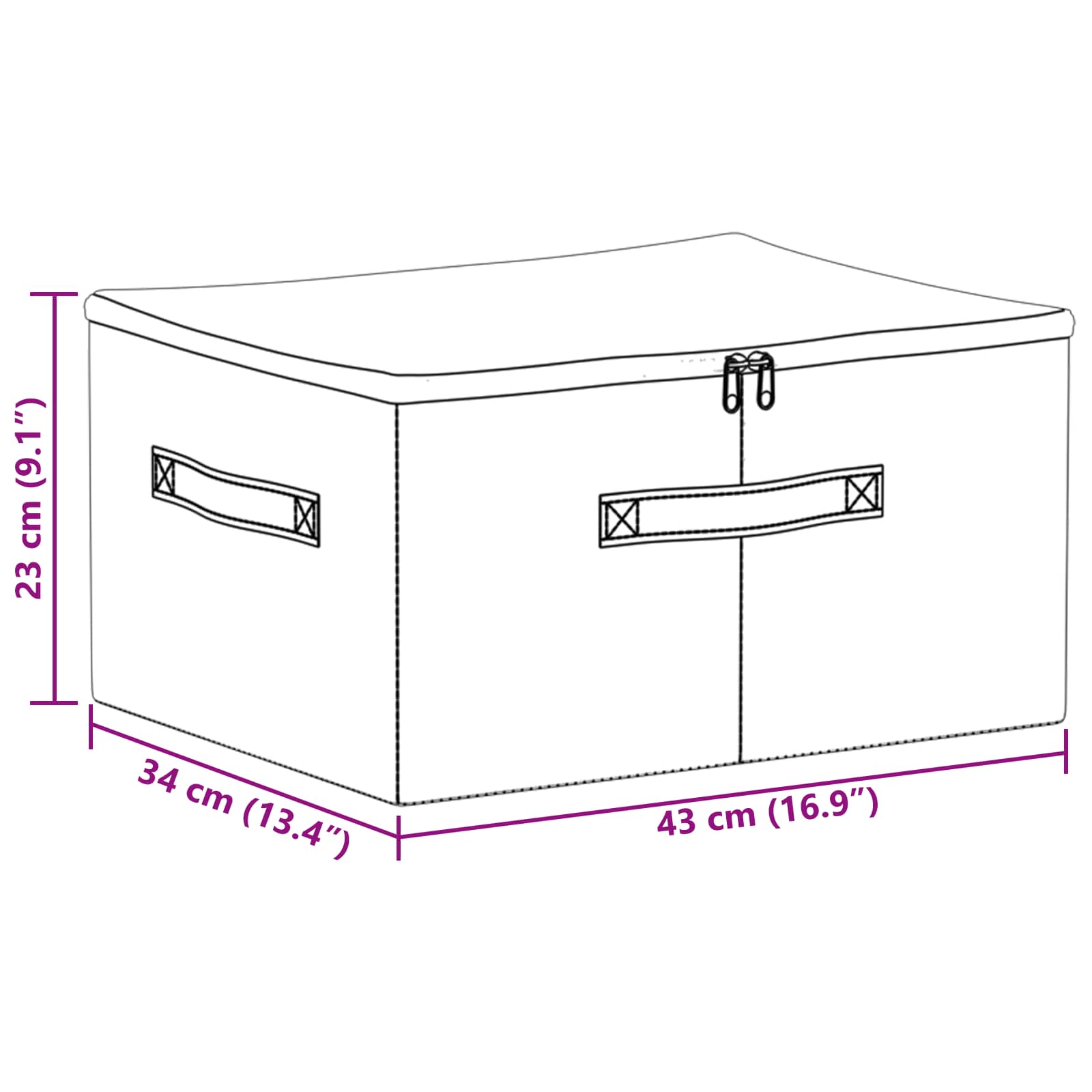 Κουτί αποθήκευσης 24 pcs Κρεμ 43 x 34 x 23 εκ. Ύφασμα - Pakobazaar