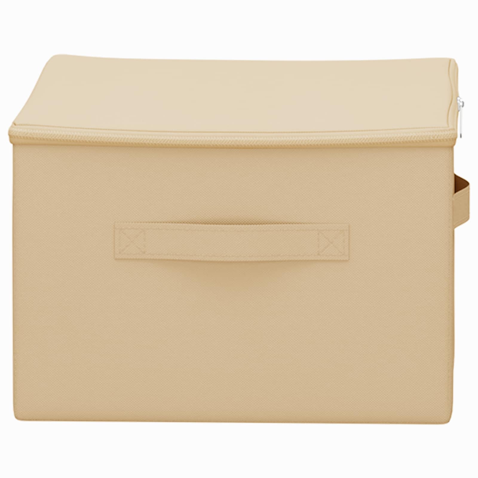 Κουτί αποθήκευσης 24 pcs Κρεμ 50 x 30 x 25 cm Ύφασμα - Pakobazaar