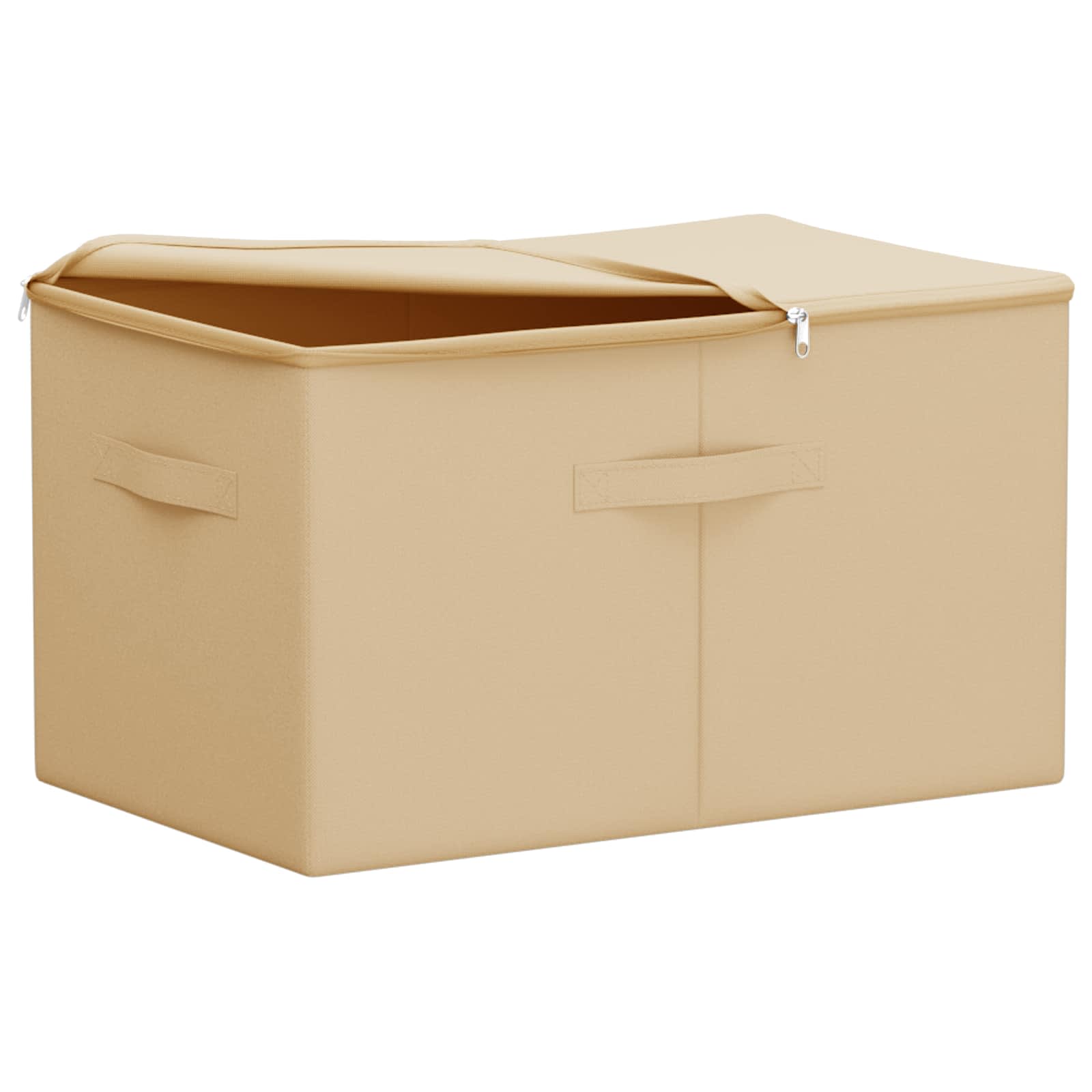 Κουτί αποθήκευσης Κρεμ 60 x 43 x 35 εκ. Ύφασμα - Pakobazaar