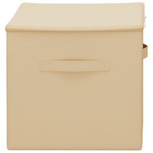 Κουτί αποθήκευσης Κρεμ 60 x 43 x 35 εκ. Ύφασμα - Pakobazaar