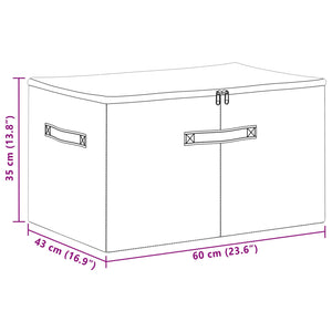 Κουτί αποθήκευσης 6 pcs Κρεμ 60 x 43 x 35 εκ. Ύφασμα - Pakobazaar