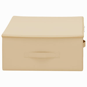 Κουτί αποθήκευσης 6 pcs Κρεμ 70 x 40 x 18 εκ. Ύφασμα - Pakobazaar
