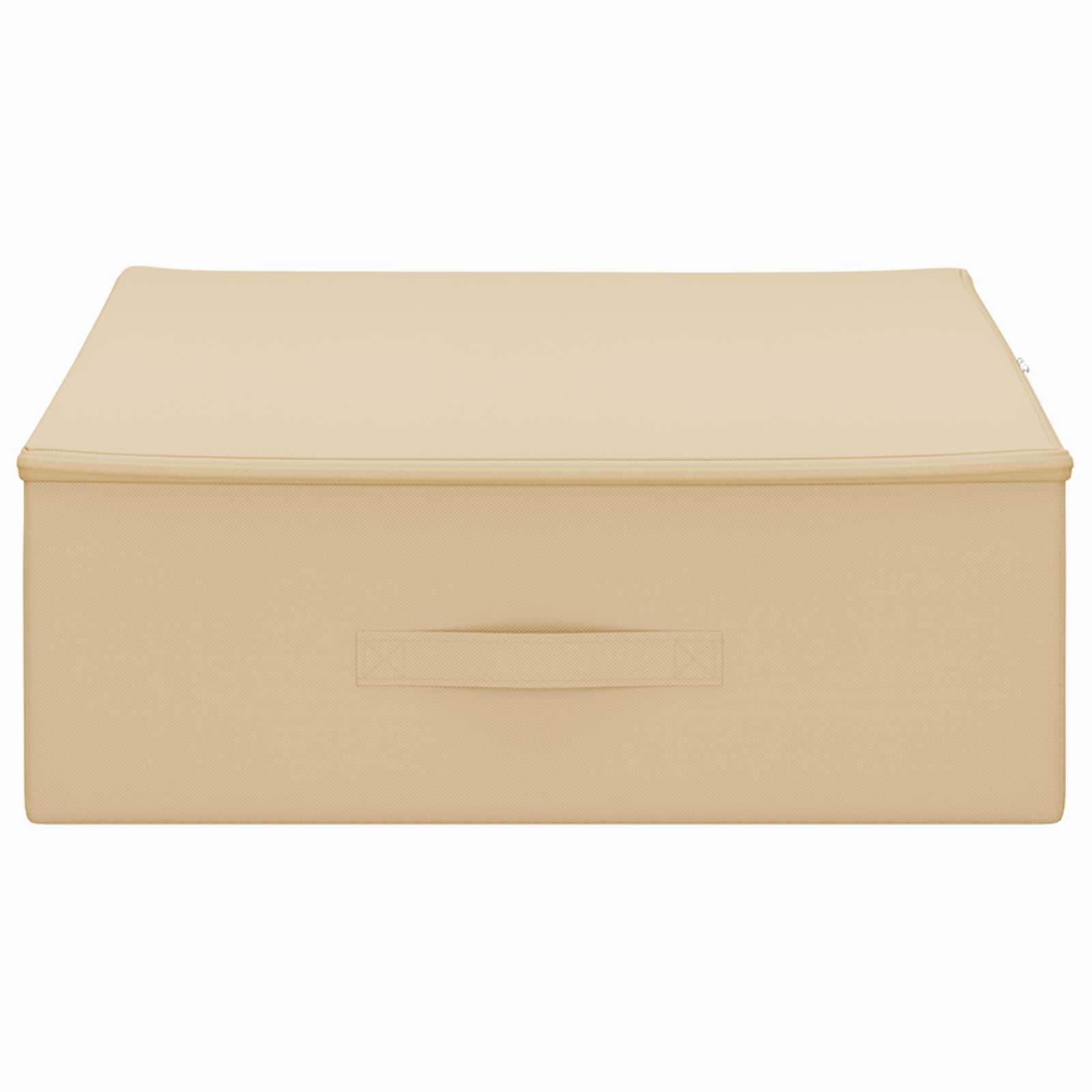 Κουτί αποθήκευσης 2 pcs Κρεμ 90 x 48 x 15 εκ. Ύφασμα - Pakobazaar
