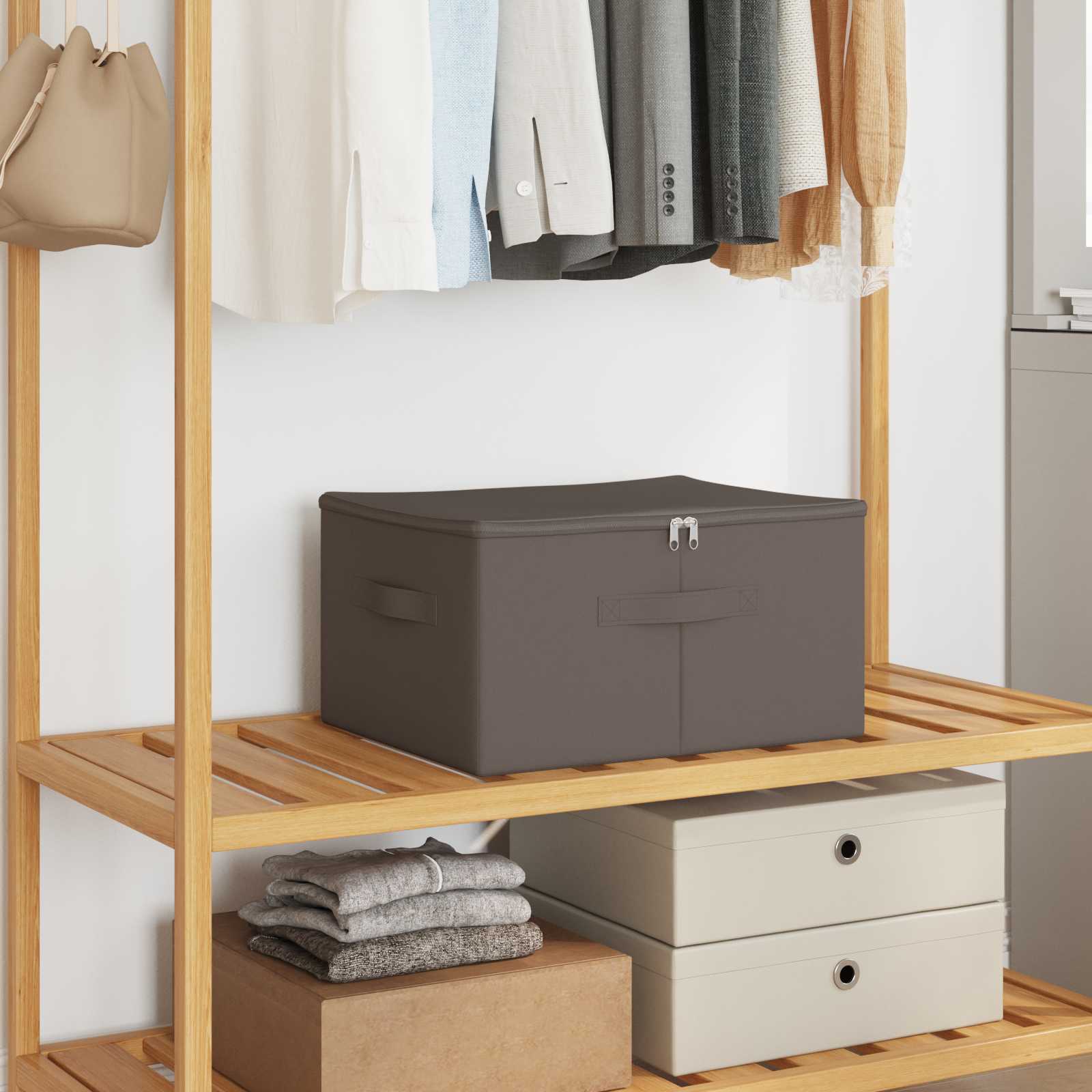 Κουτί αποθήκευσης 6 pcs Γκρι 43 x 34 x 23 εκ. Ύφασμα - Pakobazaar