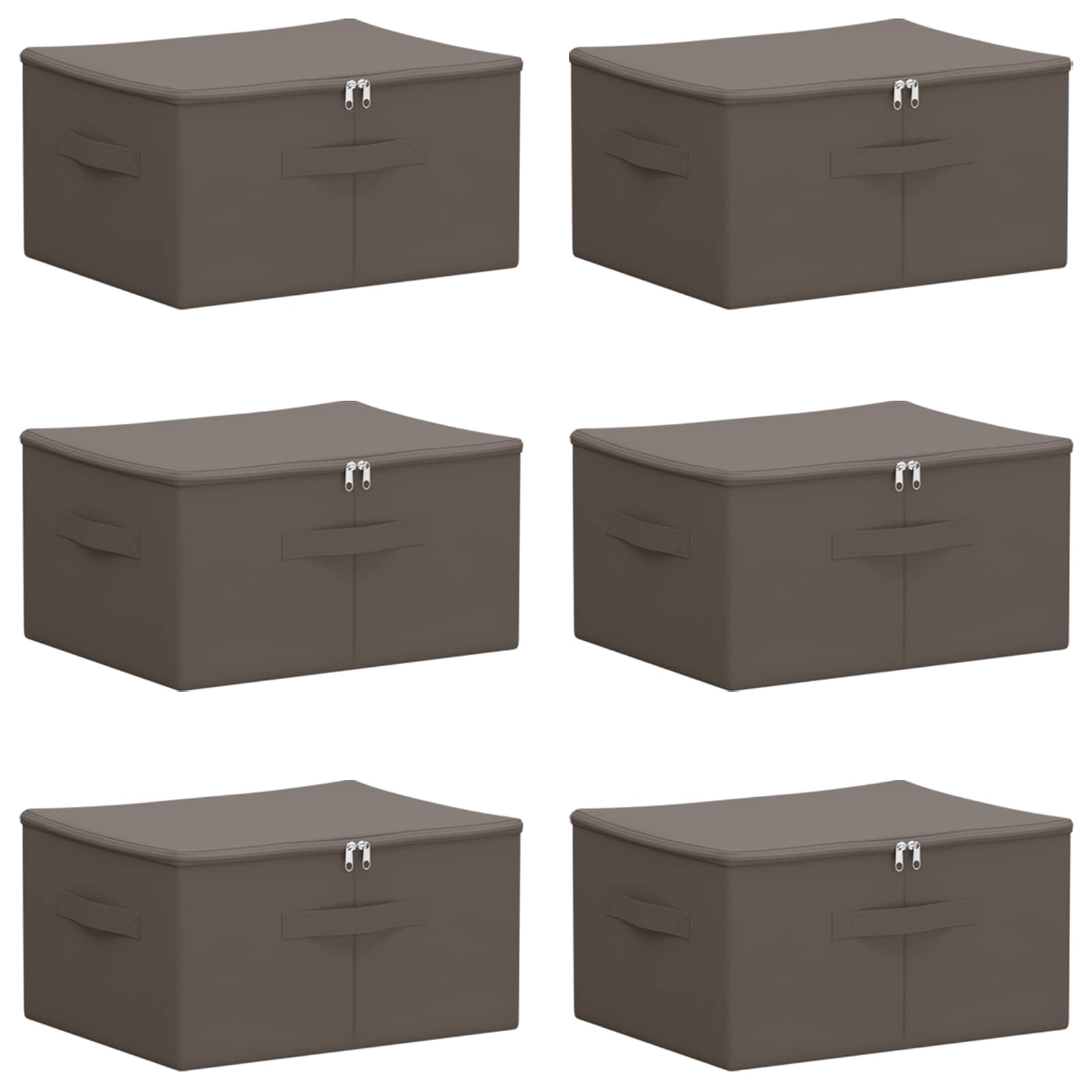 Κουτί αποθήκευσης 6 pcs Γκρι 43 x 34 x 23 εκ. Ύφασμα - Pakobazaar