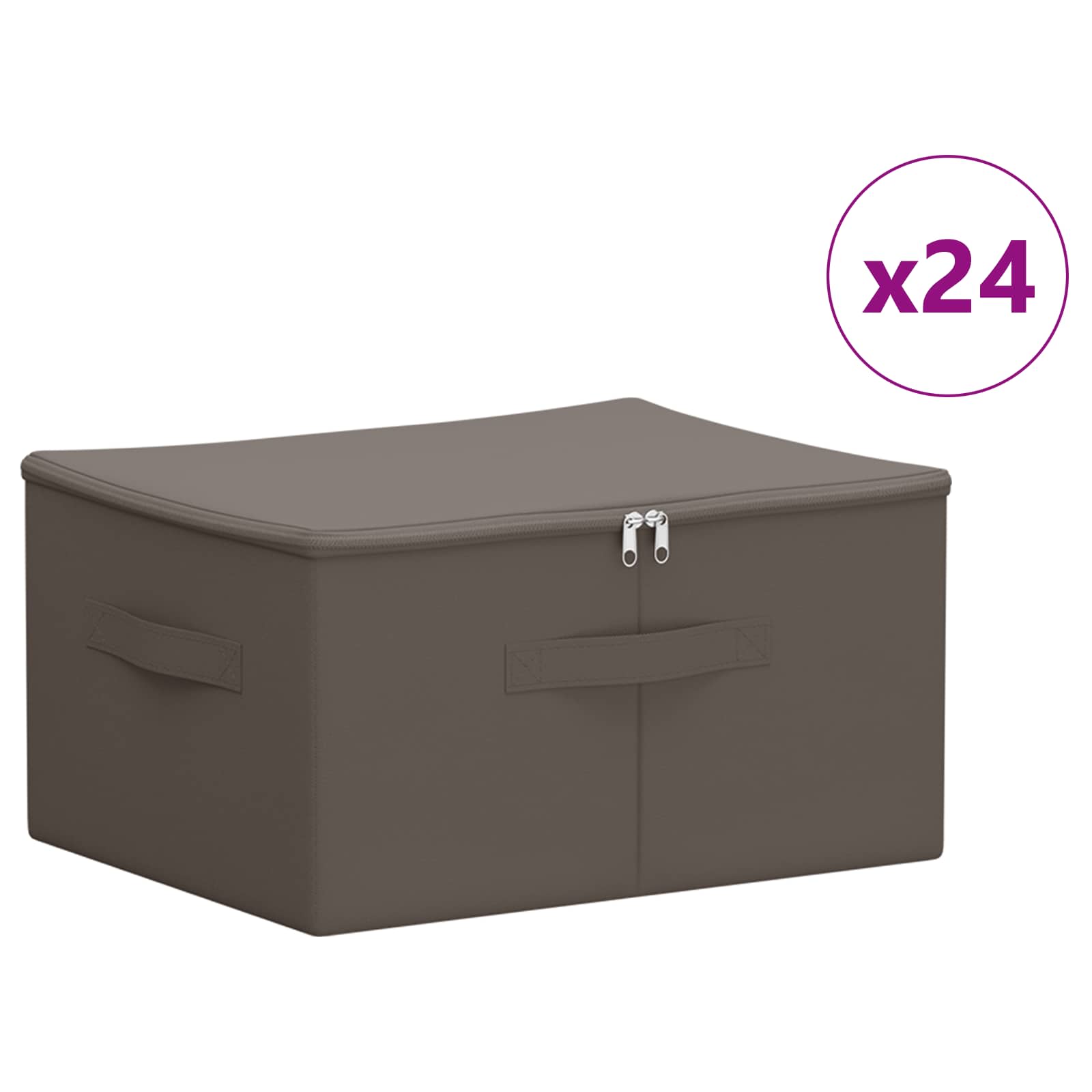 Κουτί αποθήκευσης 24 pcs Γκρι 43 x 34 x 23 εκ. Ύφασμα - Pakobazaar