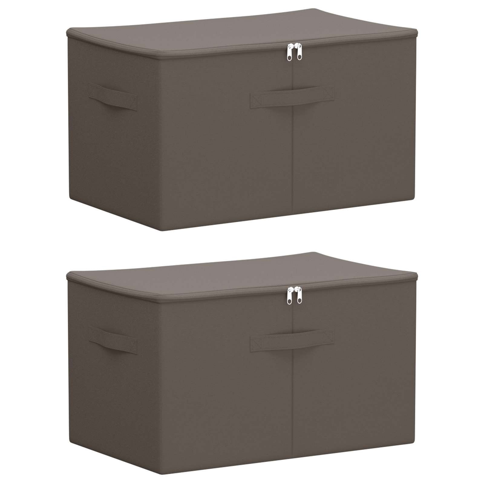 Κουτί αποθήκευσης 2 pcs Γκρι 60 x 43 x 35 εκ. Ύφασμα - Pakobazaar