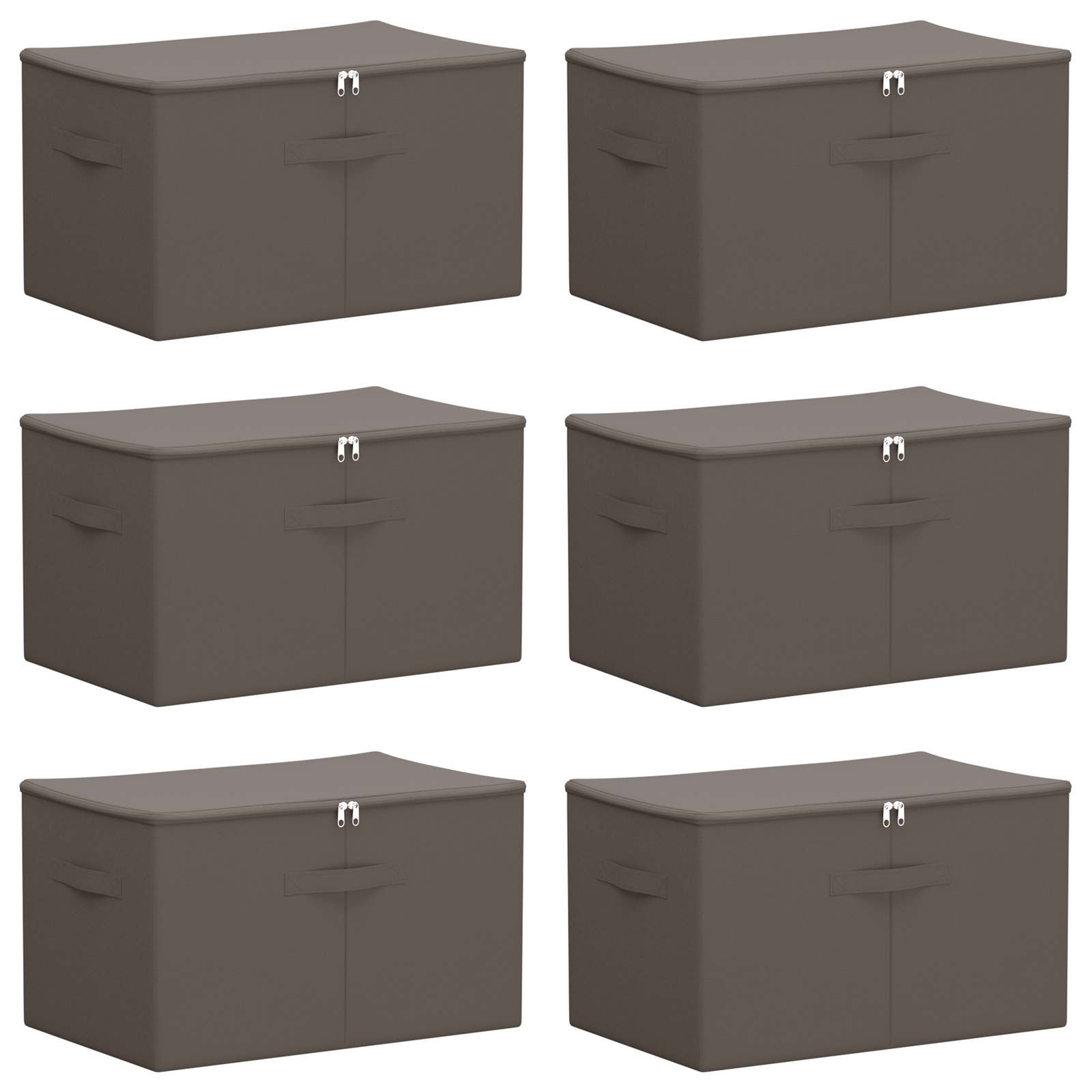 Κουτί αποθήκευσης 6 pcs Γκρι 60 x 43 x 35 εκ. Ύφασμα - Pakobazaar