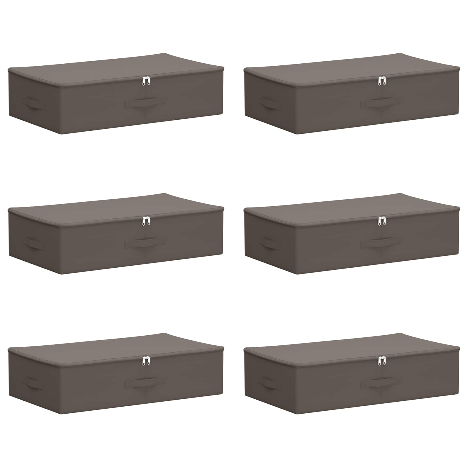 Κουτί αποθήκευσης 6 pcs Γκρι 70 x 40 x 18 εκ. Ύφασμα - Pakobazaar