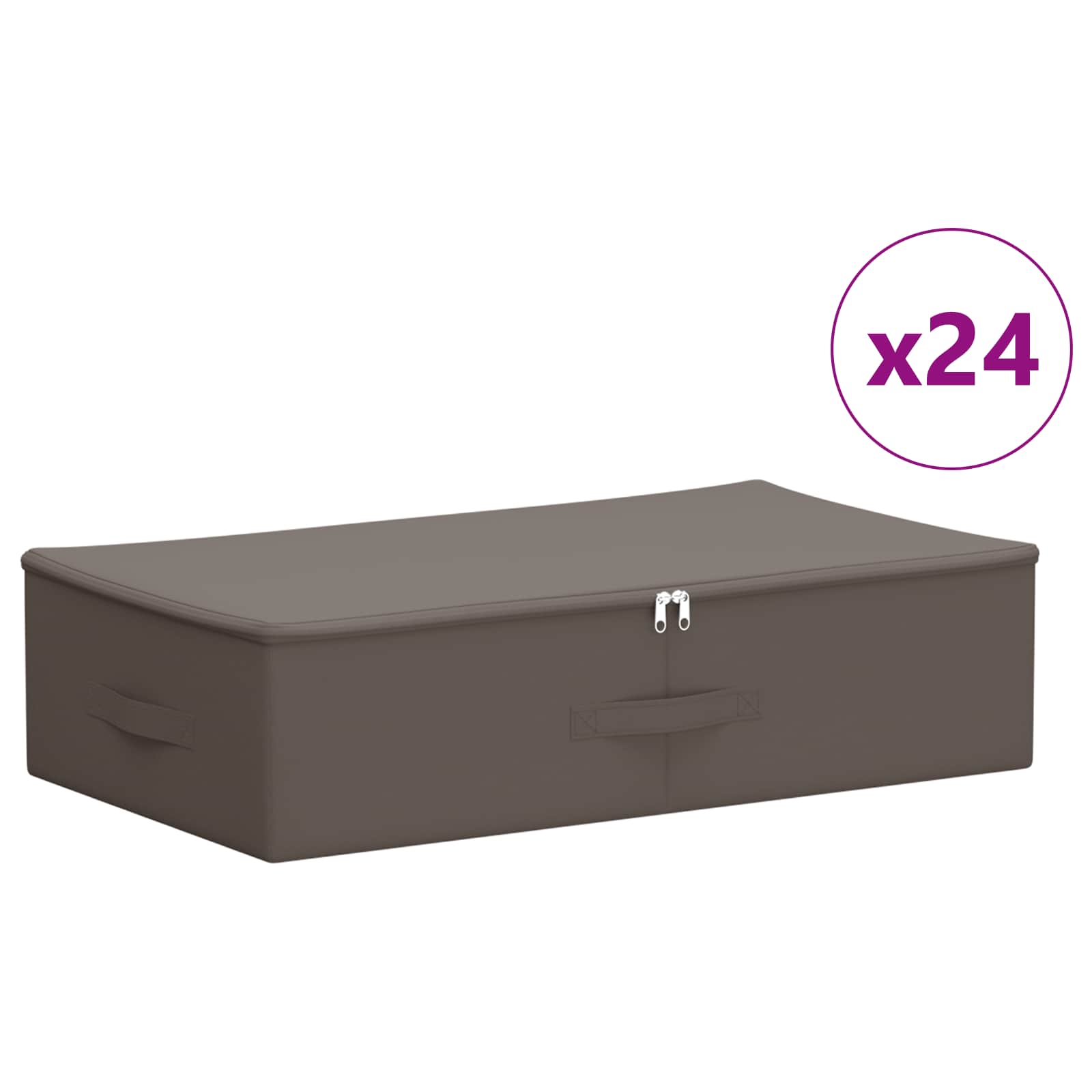 Κουτί αποθήκευσης 24 pcs Γκρι 70 x 40 x 18 εκ. Ύφασμα - Pakobazaar