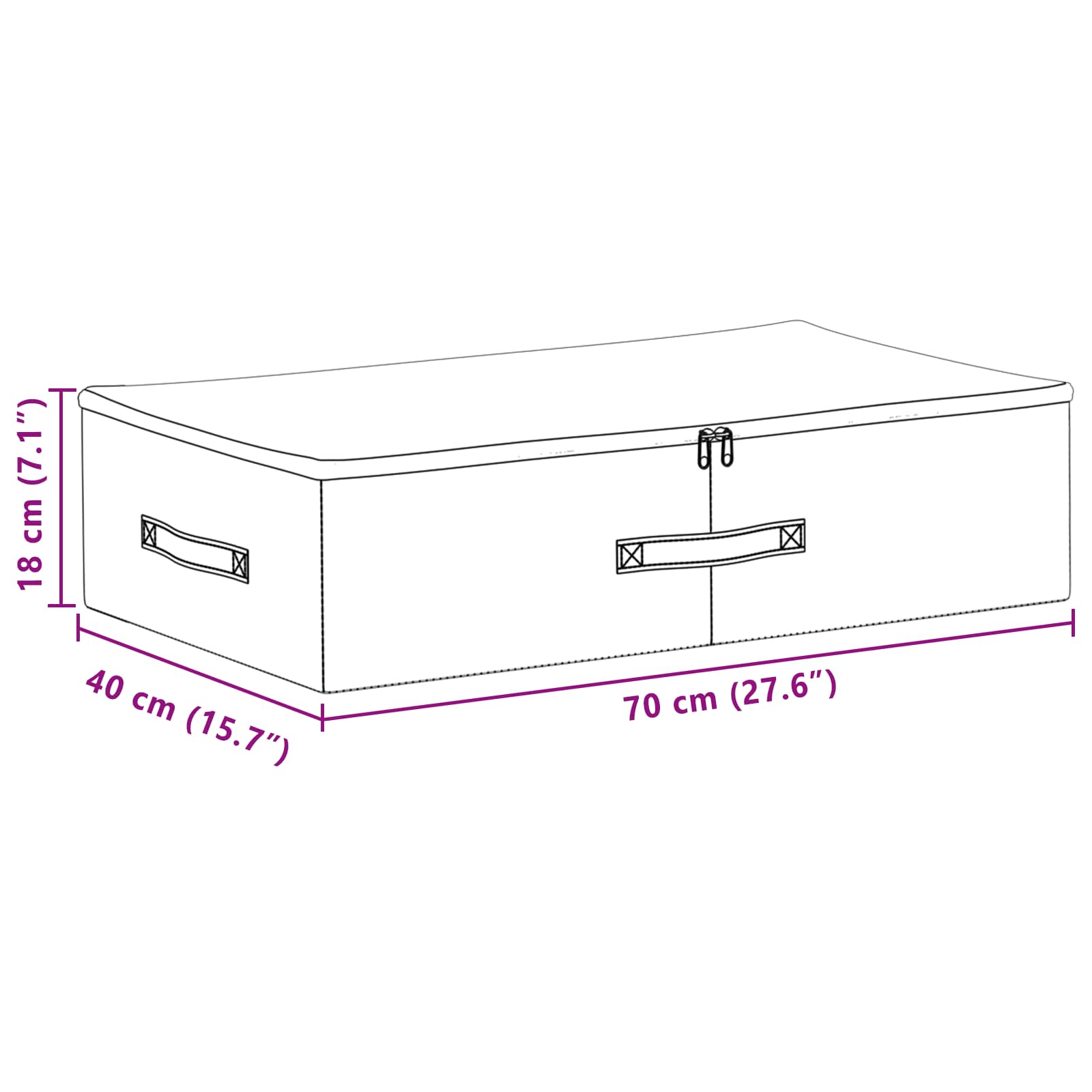Κουτί αποθήκευσης 24 pcs Γκρι 70 x 40 x 18 εκ. Ύφασμα - Pakobazaar