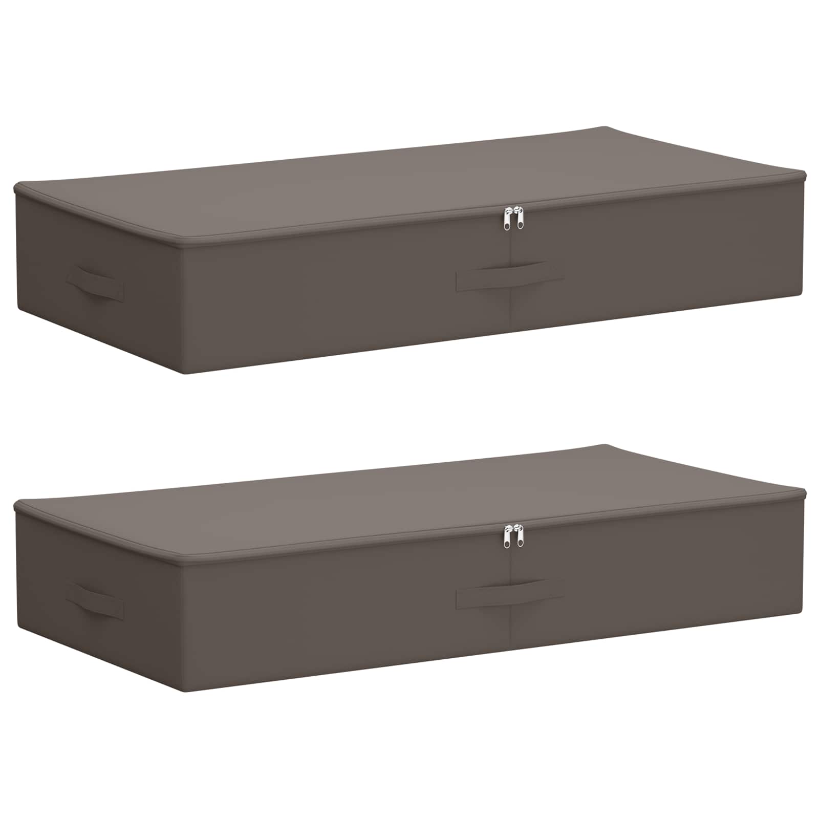 Κουτί αποθήκευσης 2 pcs Γκρι 100 x 50 x 18 εκ. Ύφασμα - Pakobazaar