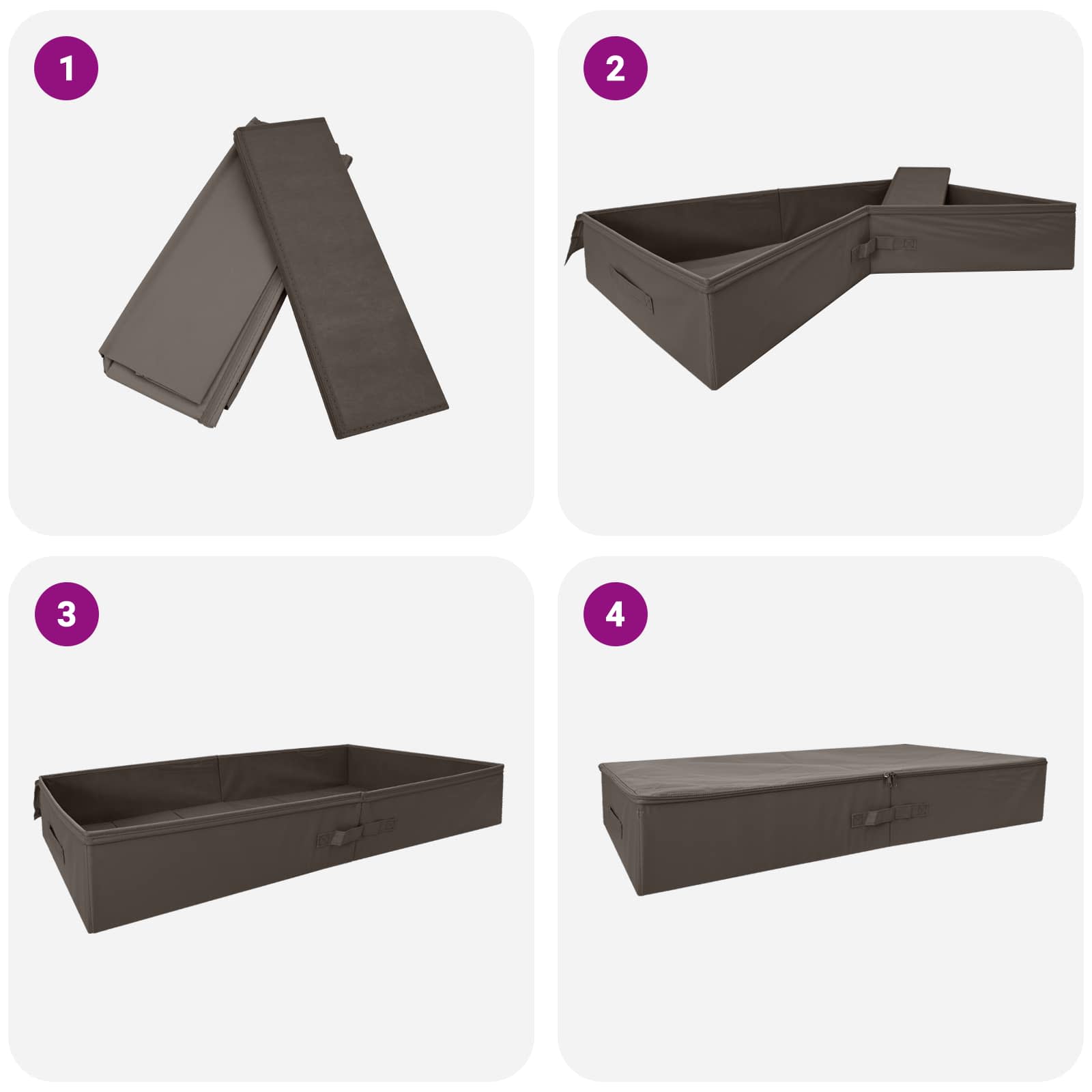 Κουτί αποθήκευσης 6 pcs Γκρι 100 x 50 x 18 εκ. Ύφασμα - Pakobazaar