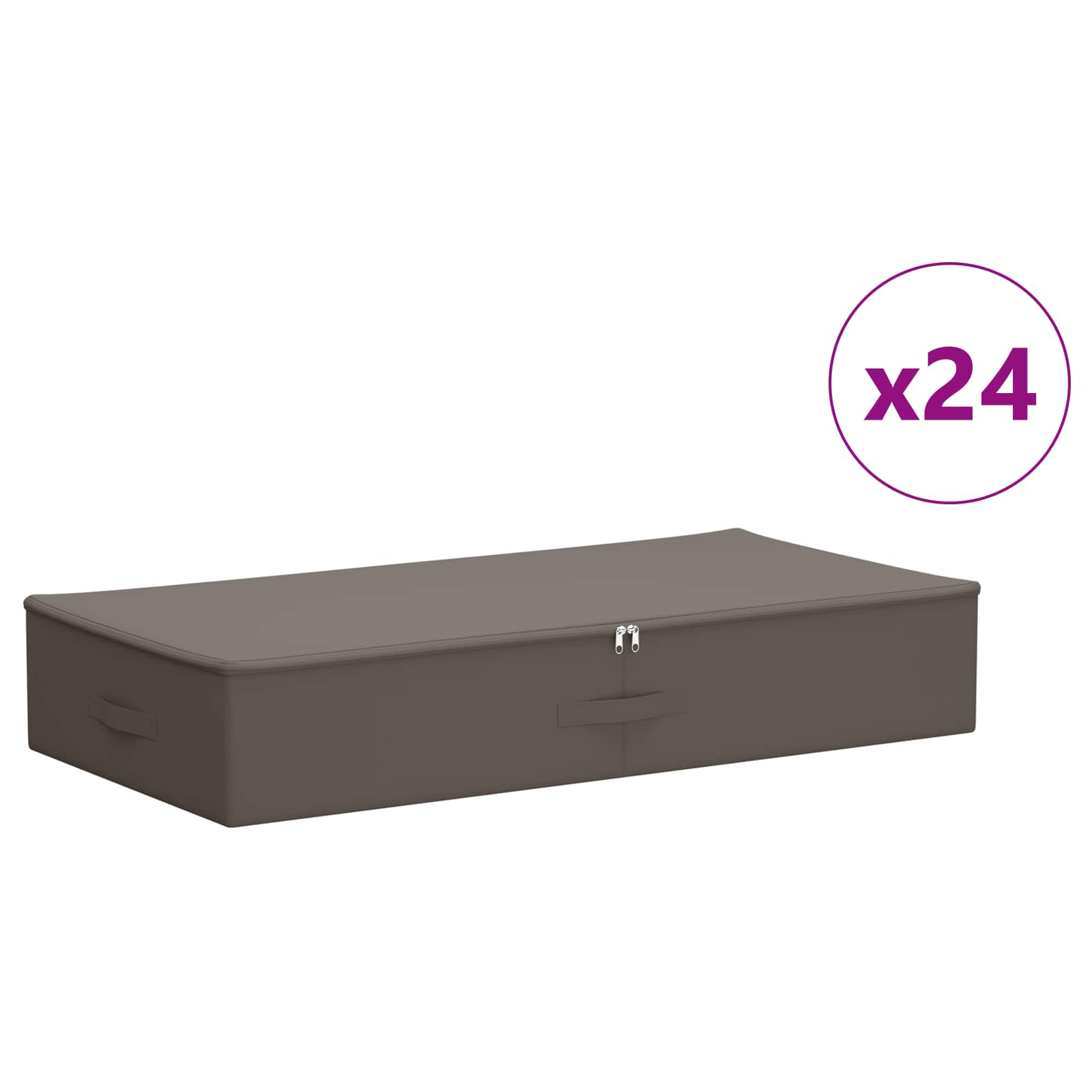 Κουτί αποθήκευσης 24 pcs Γκρι 100 x 50 x 18 εκ. Ύφασμα - Pakobazaar