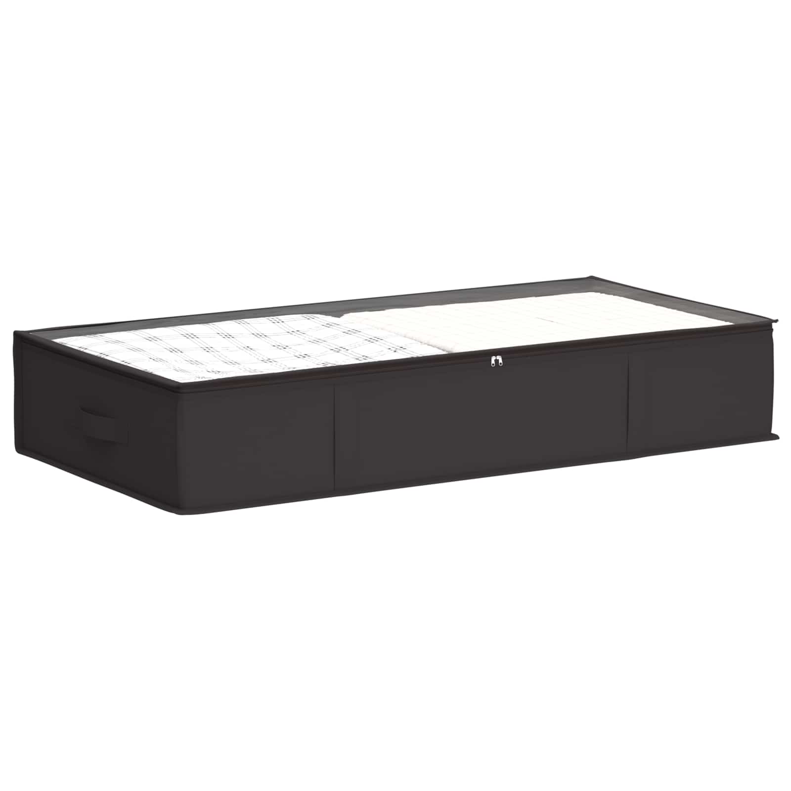 Κουτί Αποθήκευσης με Διαφανές Παράθυρο 2 pcs Ανθρακί Ύφασμα - Pakobazaar