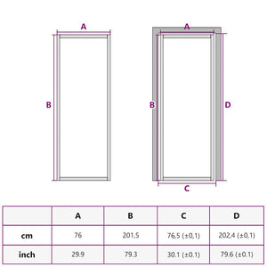 Πόρτα Σπιτιού 76 x 201,5 x 3,5 εκ - Pakobazaar