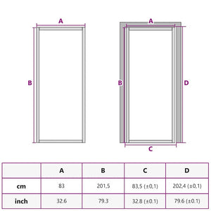 Πόρτα Σπιτιού 83 x 201,5 x 3,5 εκ - Pakobazaar