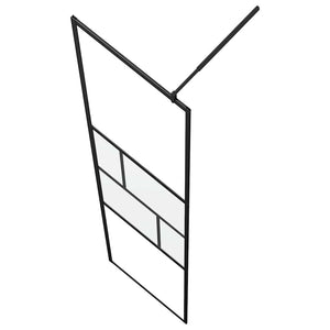 Τοίχος Ντους Walk-in Μαύρο 80 x 195 x 0,5 εκ.