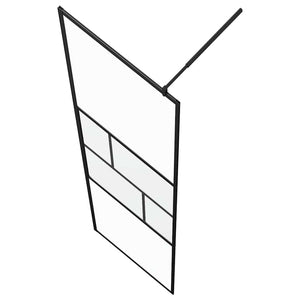 Τοίχος Ντους Walk-in Μαύρο 90 x 195 x 0,5 εκ.