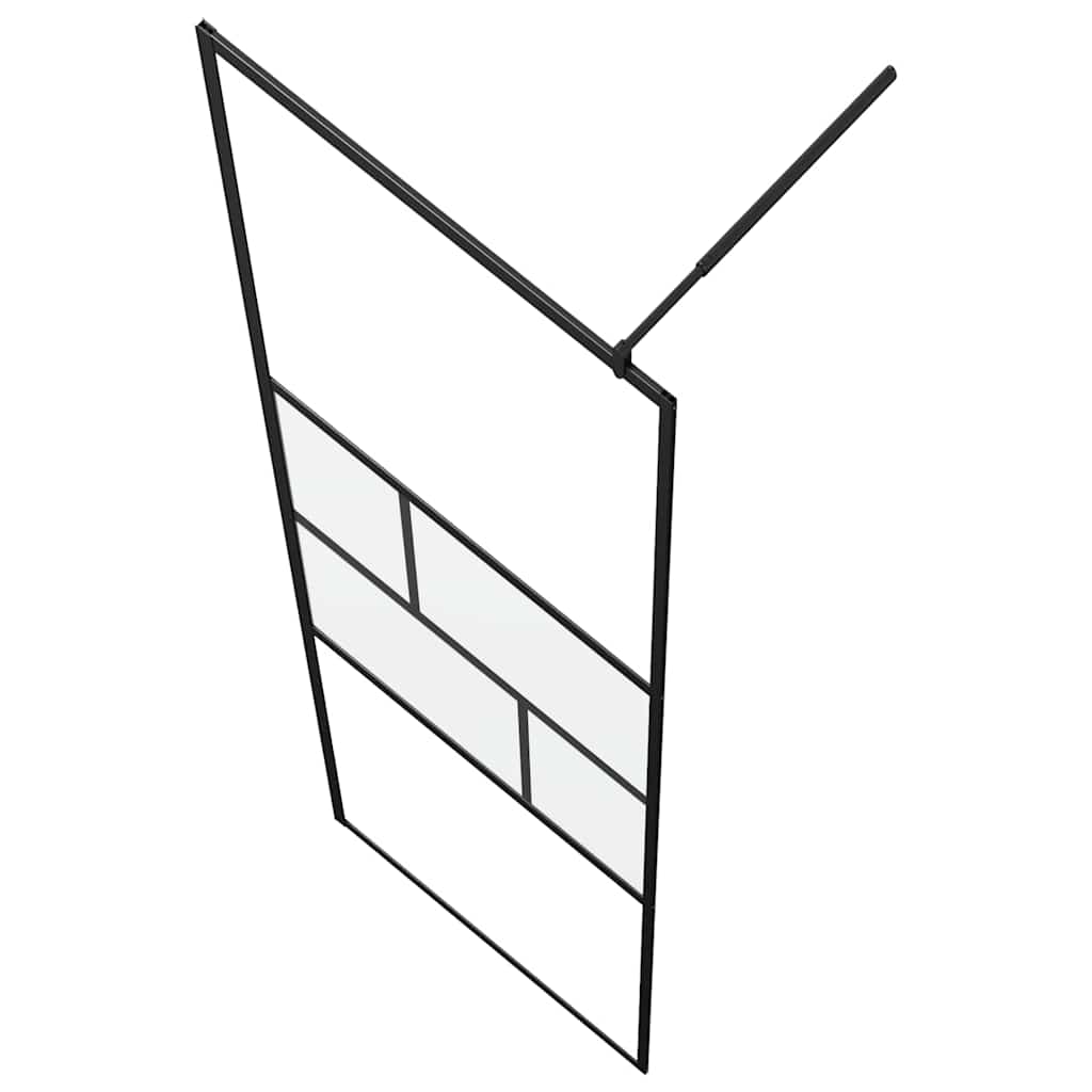 Τοίχος Ντους Walk-in Μαύρο 80 x 195 x 0.5 εκ.