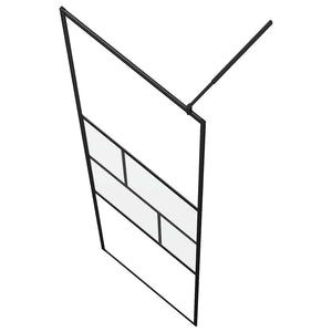 Τοίχος Ντους Walk-in Μαύρο 100 x 195 x 0,5 εκ.