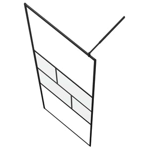 Τοίχος Ντους Walk-in Μαύρο 115 x 195 x 0,5 εκ.