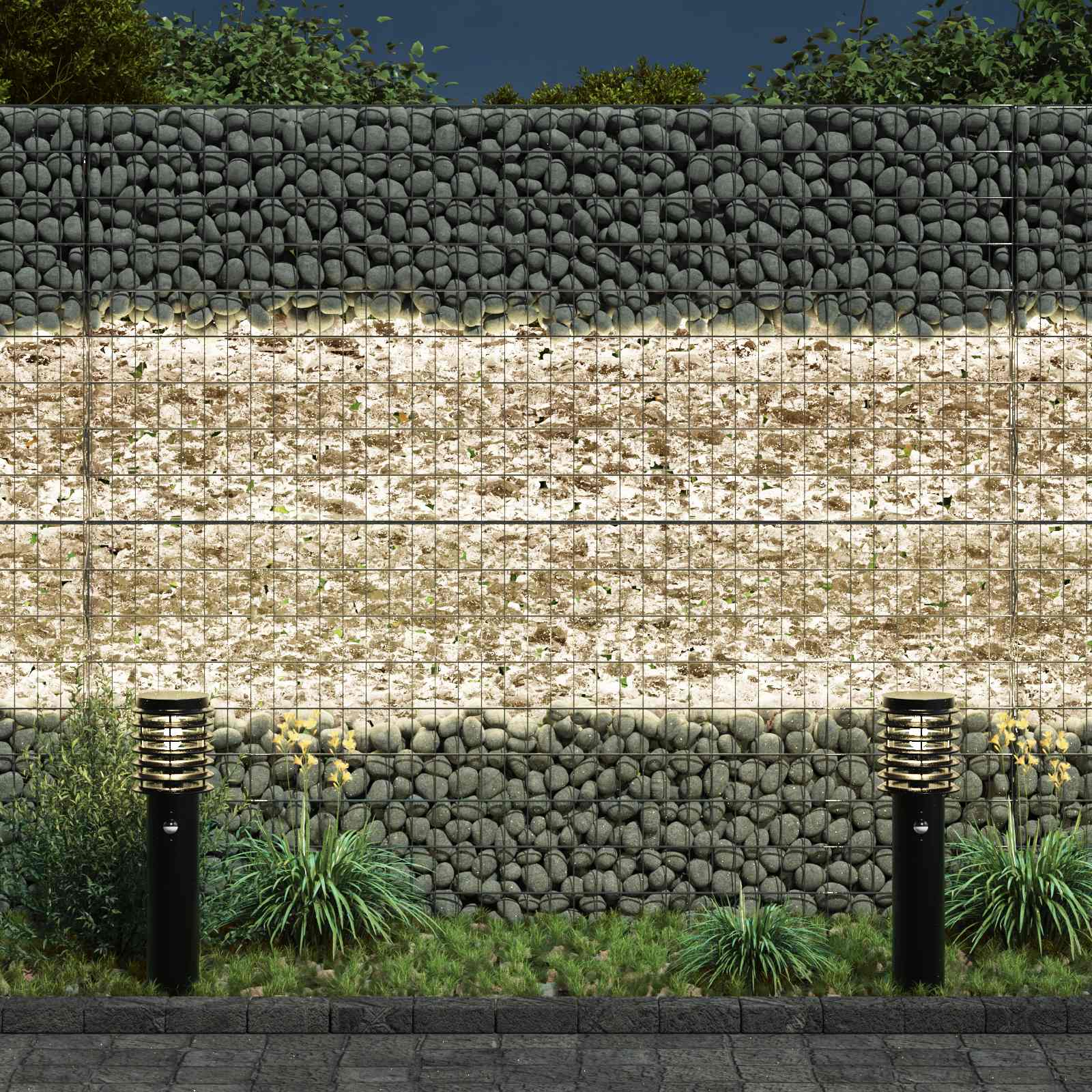 Πέτρες Κήπου Χρυσό 12 cm Γυαλί - Pakobazaar