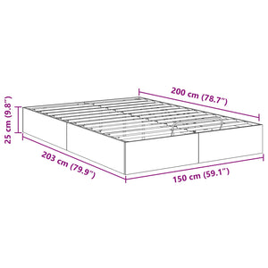 Κρεβάτι Οθωμανικού Τύπου Δρύς Sonoma 203 x 150 x 25 εκ