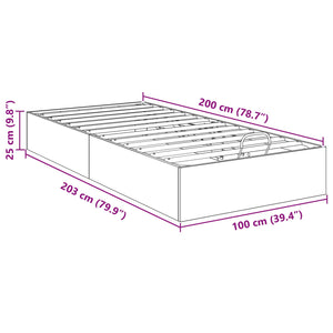 Κρεβάτι Οθωμανικού Τύπου Δρύς Sonoma 203 x 100 x 25 εκ