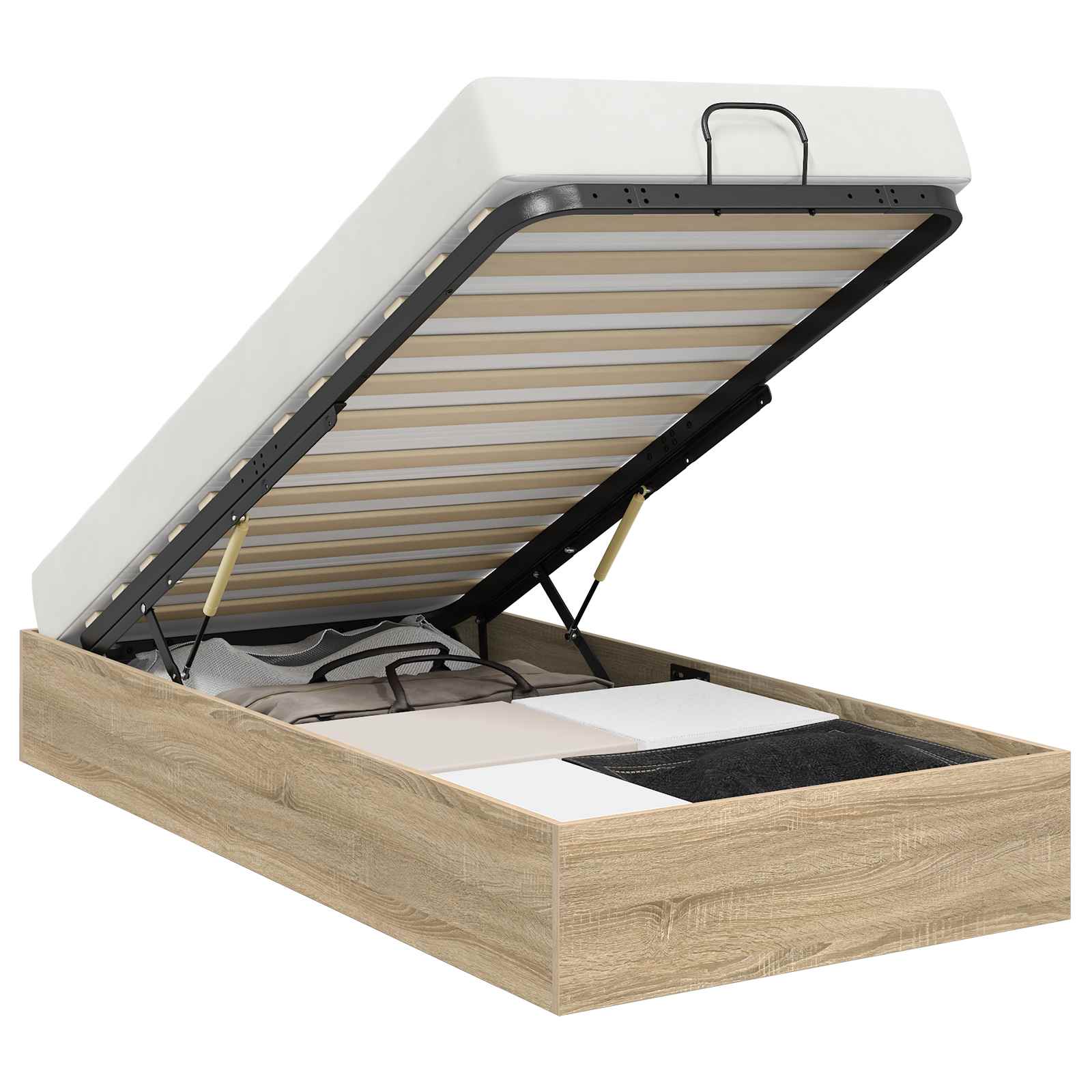 Κρεβάτι Οθωμανικού Τύπου Δρύς Sonoma 203 x 90 x 25 εκ