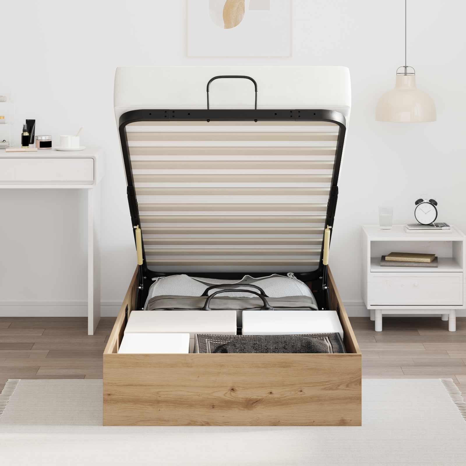 Κρεβάτι Οθωμανικού Τύπου Artisan Oak 80,5 x 200 εκ - Pakobazaar