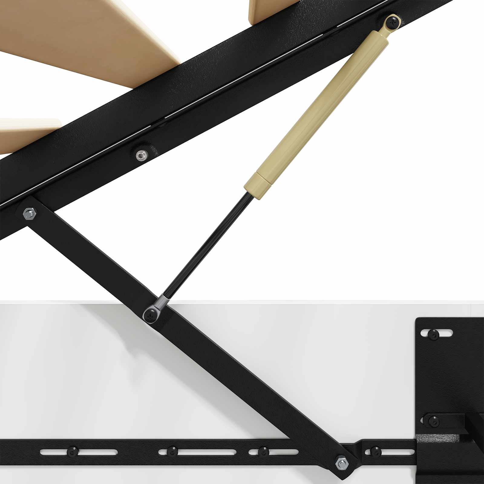 Κρεβάτι Οθωμανικού Τύπου με αποθήκευση Λευκός 193 x 135 x 25 εκ