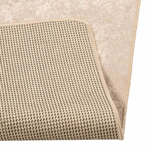 Χαλί Τύπωμα Κρεμ 100 x 100 cm Πολυέστερ και PVC - Pakobazaar