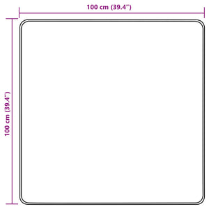 Χαλί Τύπωμα Κρεμ 100 x 100 cm Πολυέστερ και PVC - Pakobazaar