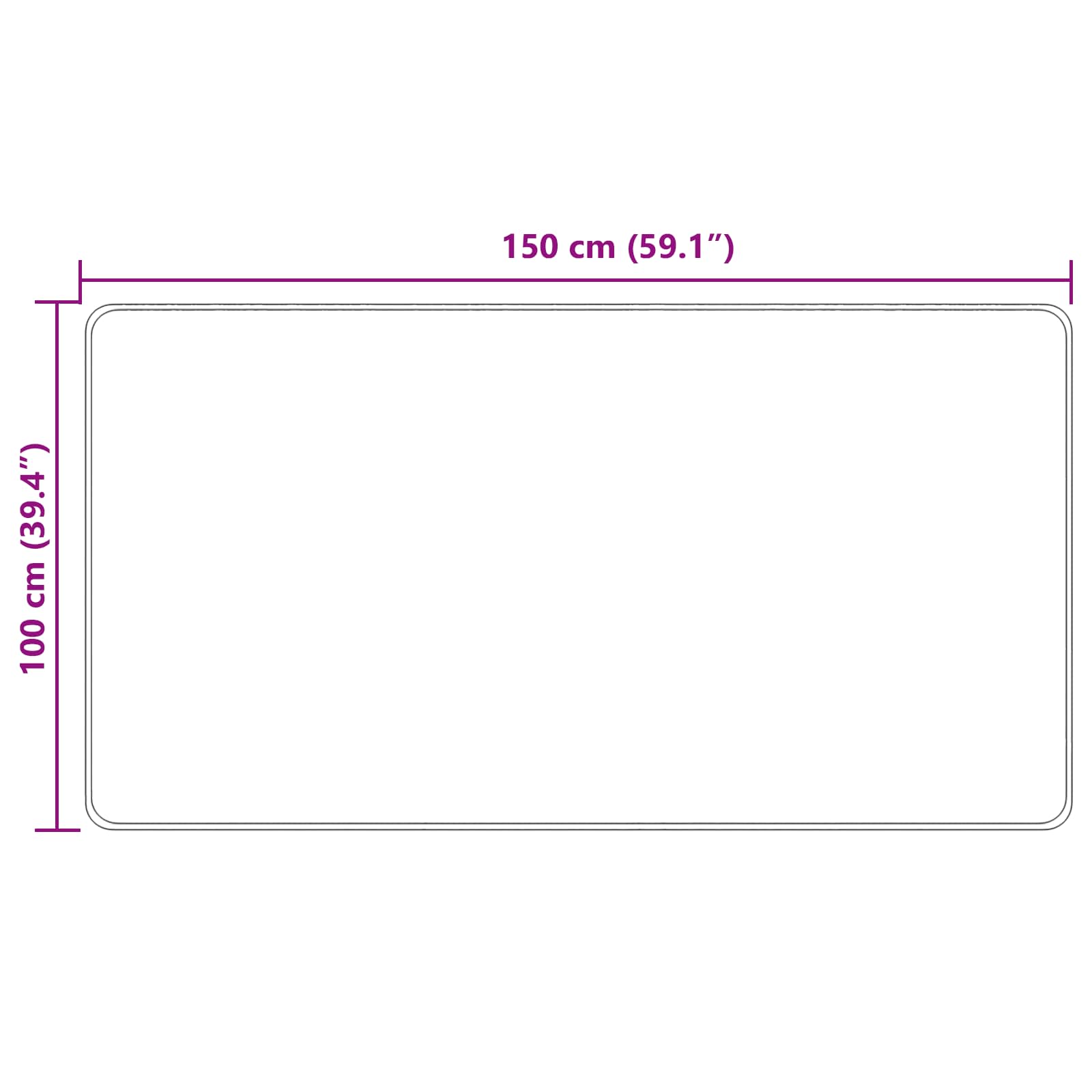 Χαλί Τύπωμα Κρεμ 150 x 100 cm Πολυέστερ και PVC - Pakobazaar