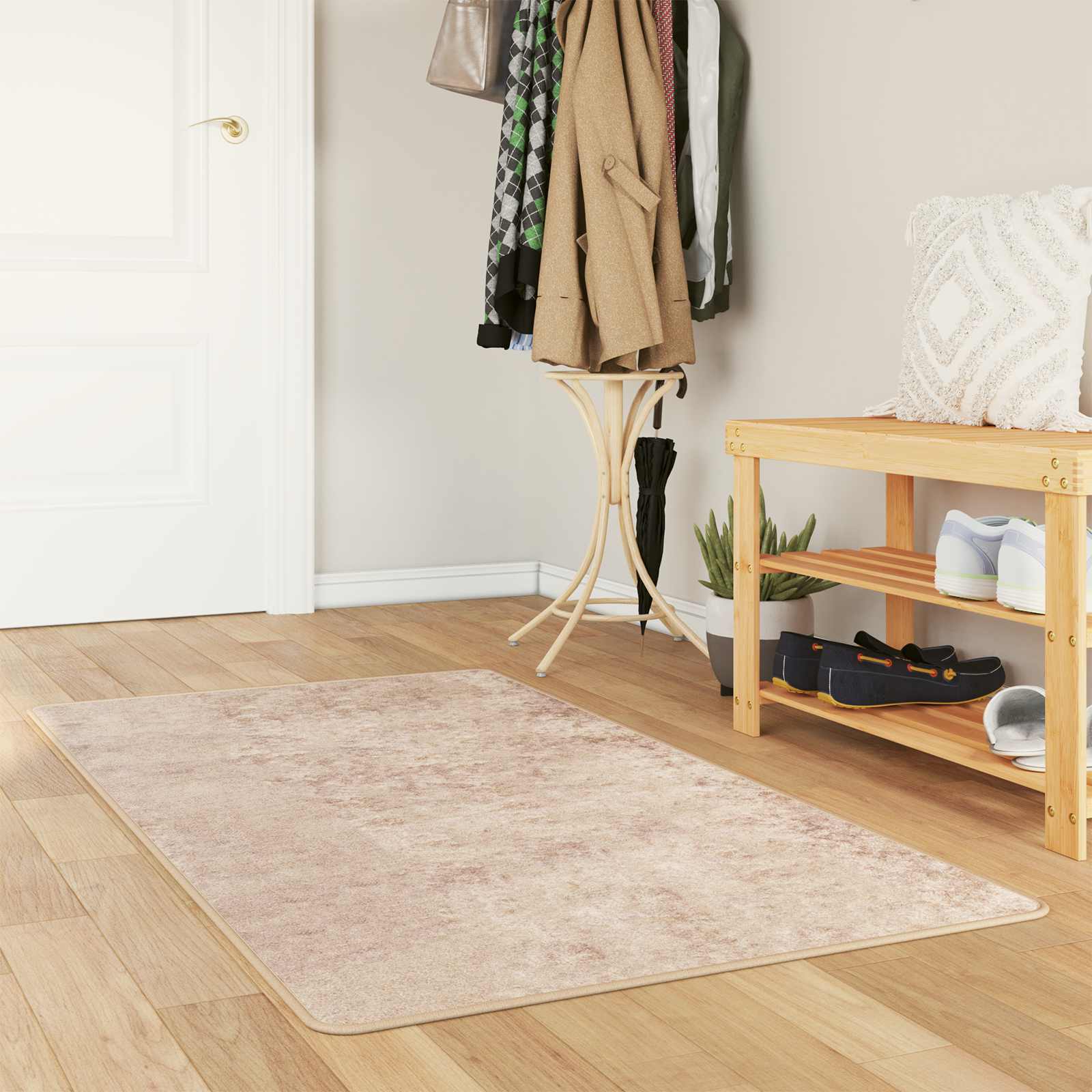Χαλί Runner MARSA Μπεζ 80 x 200 cm Πολυέστερ και PVC - Pakobazaar
