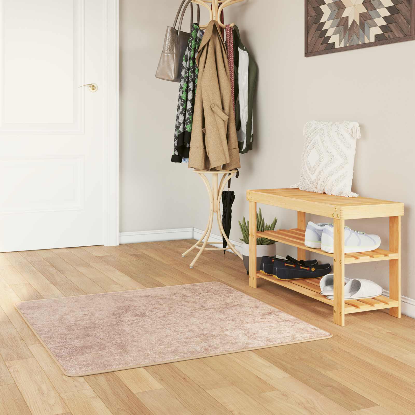 Χαλί Runner MARSA Άμμος 100 x 100 cm Πολυέστερ και PVC - Pakobazaar