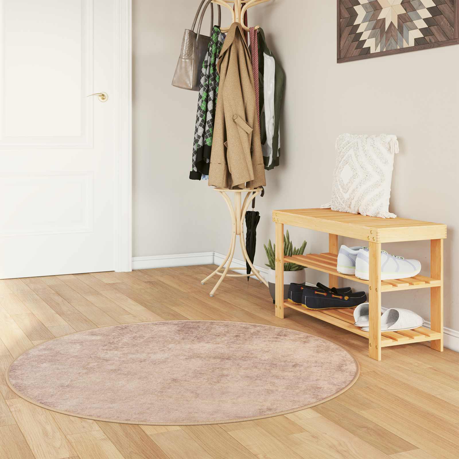 Χαλί Runner MARSA Άμμος 120 x 120 cm Πολυέστερ και PVC - Pakobazaar