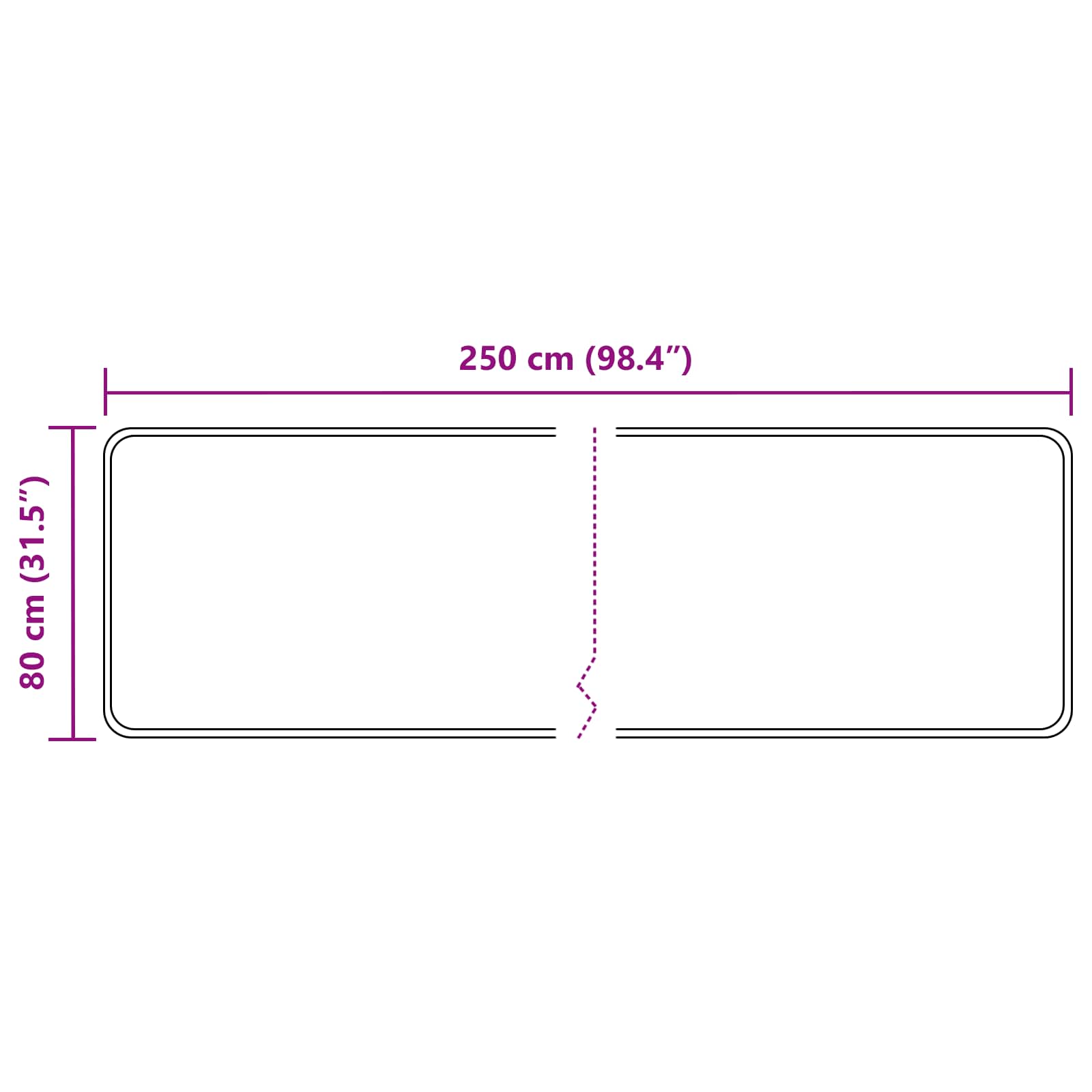Χαλί Runner MARSA Δασώδες Πράσινο 250 x 80 εκ. - Pakobazaar
