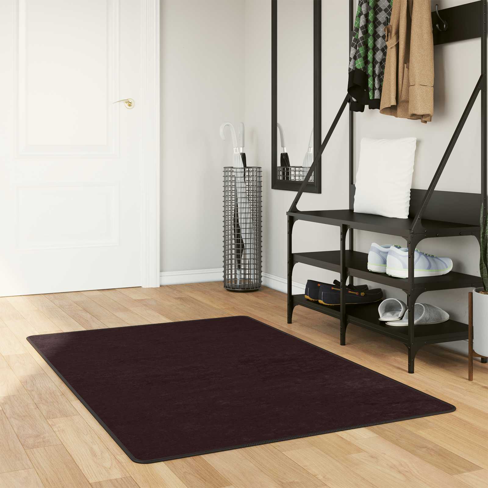 Χαλί Runner MARSA Ανθρακί 100 x 80 cm Πολυέστερ και PVC - Pakobazaar