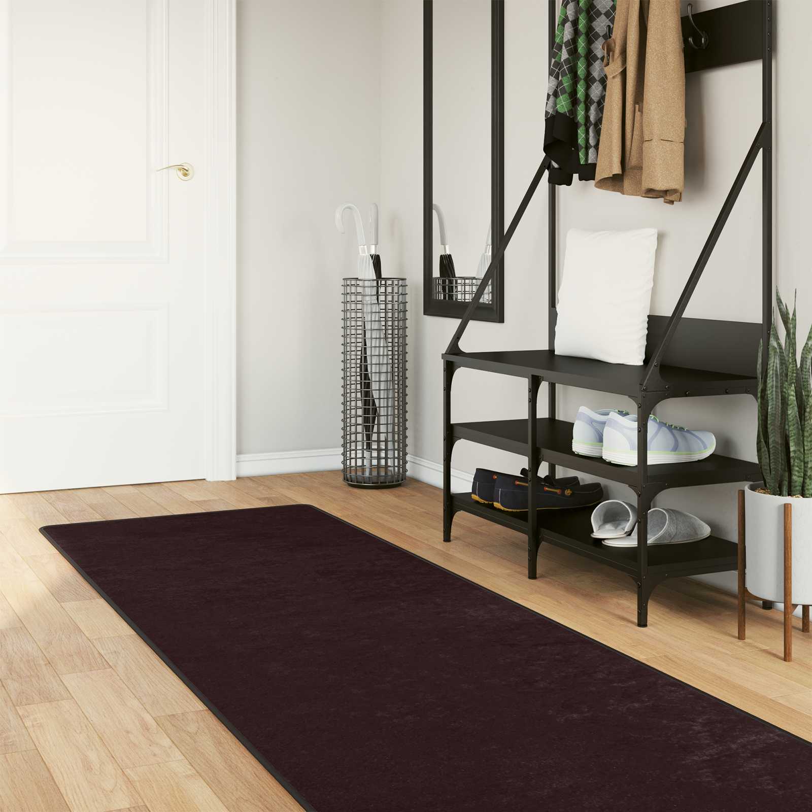 Χαλί Runner MARSA Ανθρακί 250 x 80 εκ. Πολυέστερ και PVC - Pakobazaar