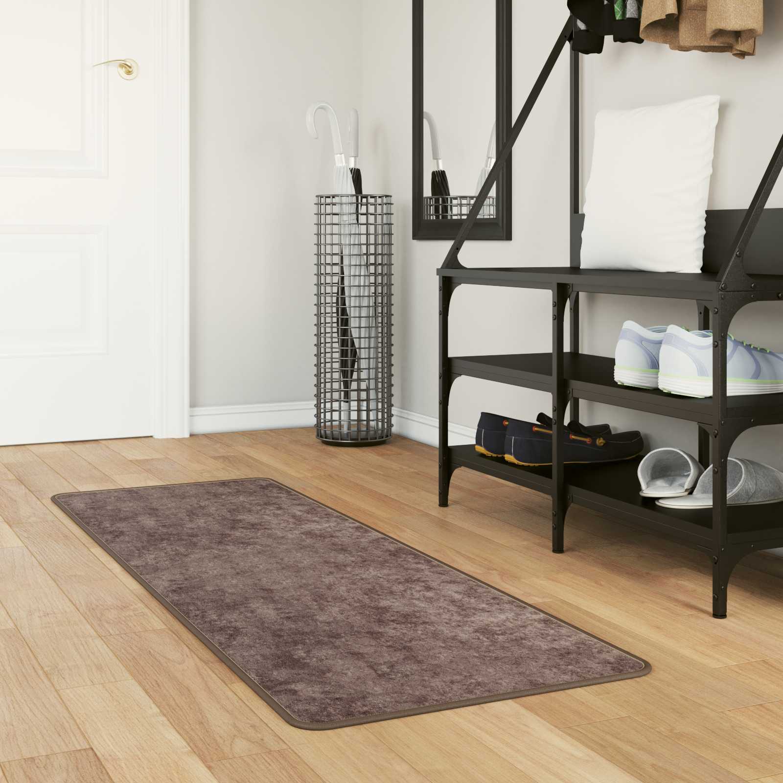 Χαλί Runner MARSA Γκρι 200 x 50 εκ. Πολυέστερ και PVC - Pakobazaar