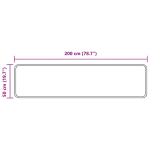 Χαλί Runner MARSA Γκρι 200 x 50 εκ. Πολυέστερ και PVC - Pakobazaar