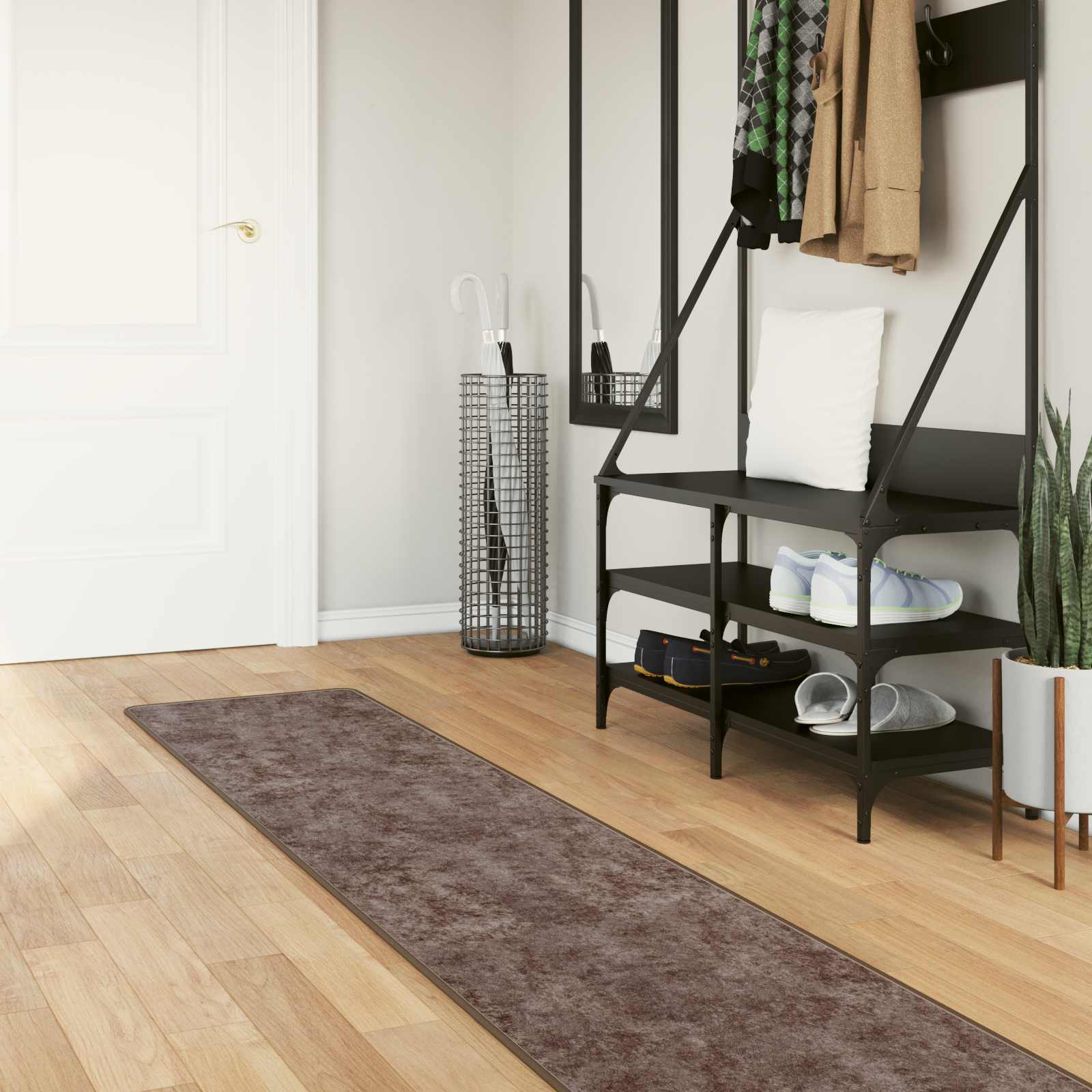 Χαλί Runner MARSA Γκρι 350 x 50 εκ. Πολυέστερ και PVC - Pakobazaar