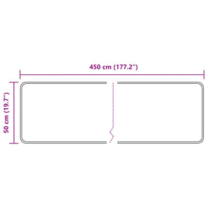 Χαλί Runner MARSA Γκρι 450 x 50 εκ. Πολυέστερ και PVC - Pakobazaar